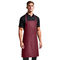 Burgundy - Back - Premier Waterproof Bib Apron