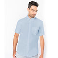 Oxford Blue - Back - Kariban Mens Short Sleeve Easy Care Oxford Shirt