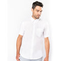 White - Back - Kariban Mens Short Sleeve Easy Care Oxford Shirt