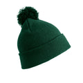 Bottle Green - Front - Result Winter Essentials Mens Pom Pom Beanie