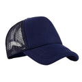 Navy-Navy - Front - Result Headwear Mens Core Detroit 1-2 Mesh Truckers Cap