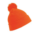 Flo Orange - Front - Result Winter Essentials Junior Pom Pom Beanie