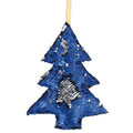 Blue-Silver - Front - Christmas Shop 17.5cm Reversible Sequin Tree