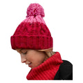 Classic Red-True Pink - Back - Beechfield Unisex Adults Apres Cuffed Beanie