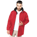 Red-Black - Back - Kariban Mens Parka Performance Jacket