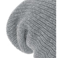 Heather Grey - Back - Beechfield Unisex Heavy Gauge Slouch Beanie