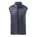 Navy Melange - Front - 2786 Mens Melange Padded Gilet