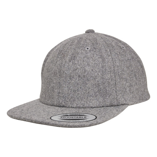 Grey - Front - Flexfit By Yupoong Mens Melton Cap