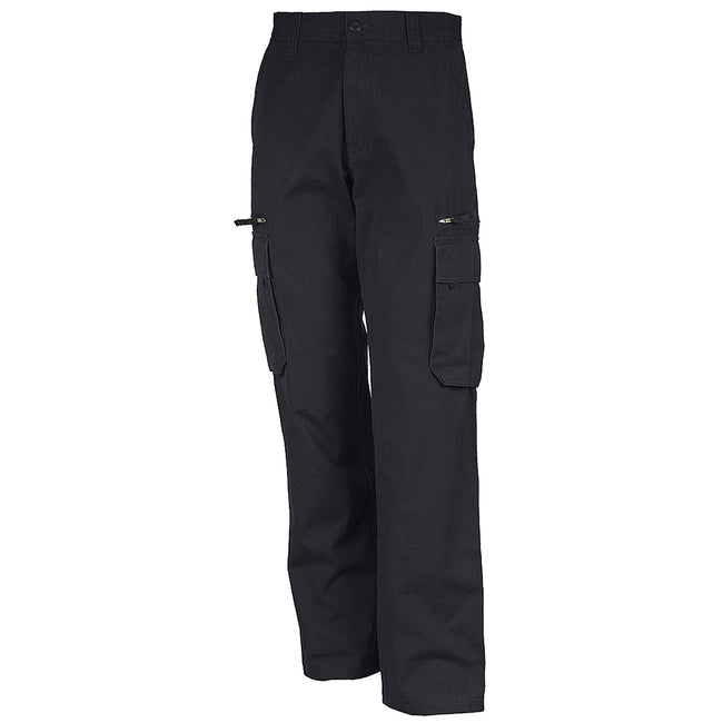 Dark Grey - Front - Kariban Spaso Heavy Canvas Workwear Trouser - Pants
