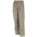 Beige - Back - Kariban Spaso Heavy Canvas Workwear Trouser - Pants