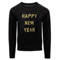 Black - Front - Christmas Shop Womens-Ladies Christmas-New Year Jumper