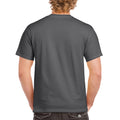 Dark Heather - Side - Gildan Adults Unisex Heavy Cotton T Shirt