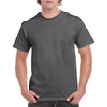Dark Heather - Side - Gildan Adults Unisex Heavy Cotton T Shirt
