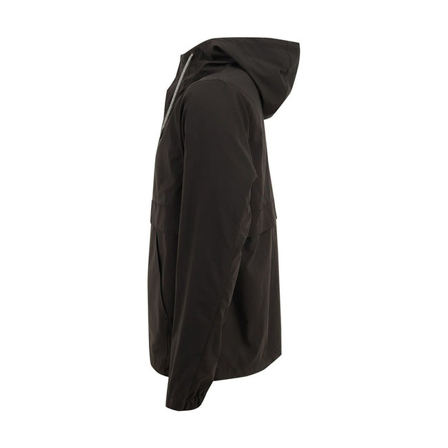 Black - Side - Front Row Mens Pullover Half-zip Jacket