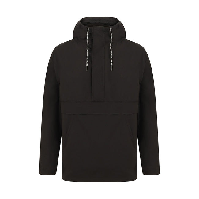 Black - Front - Front Row Mens Pullover Half-zip Jacket
