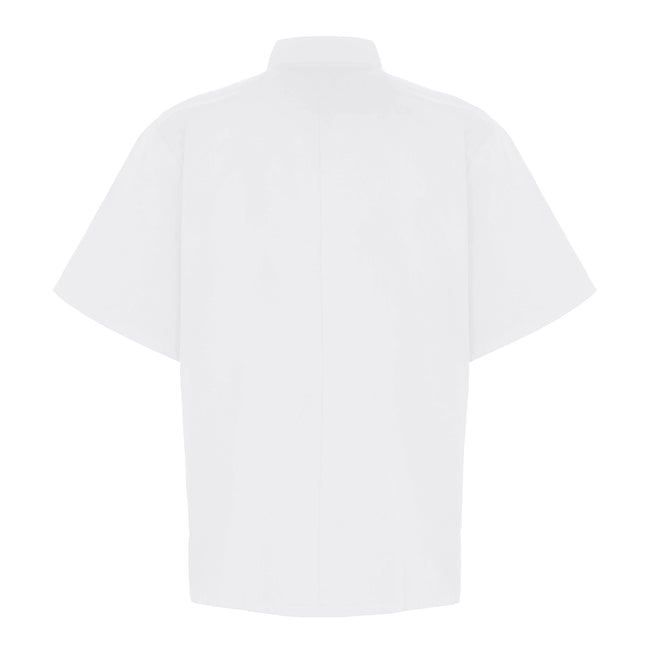 White - Back - Premier Unisex Adults Chefs Zip-Close Short Sleeve Jacket