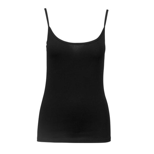 Black - Front - Kariban Womens-Ladies Strappy Tank Top