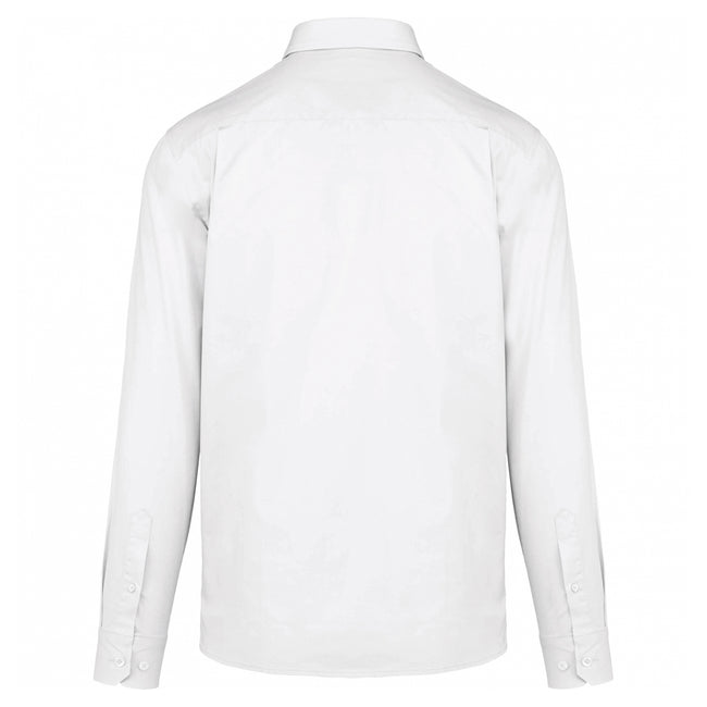 White - Back - Kariban Mens Nevada Shirt