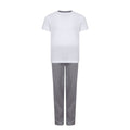 White-Heather Grey - Front - Towel City Childrens-Kids Long Pyjamas