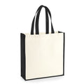 Natural-Black - Front - Westford Mill Gallery Canvas Tote