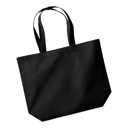 Black - Front - Westford Mill Organic Premium Cotton Maxi Tote