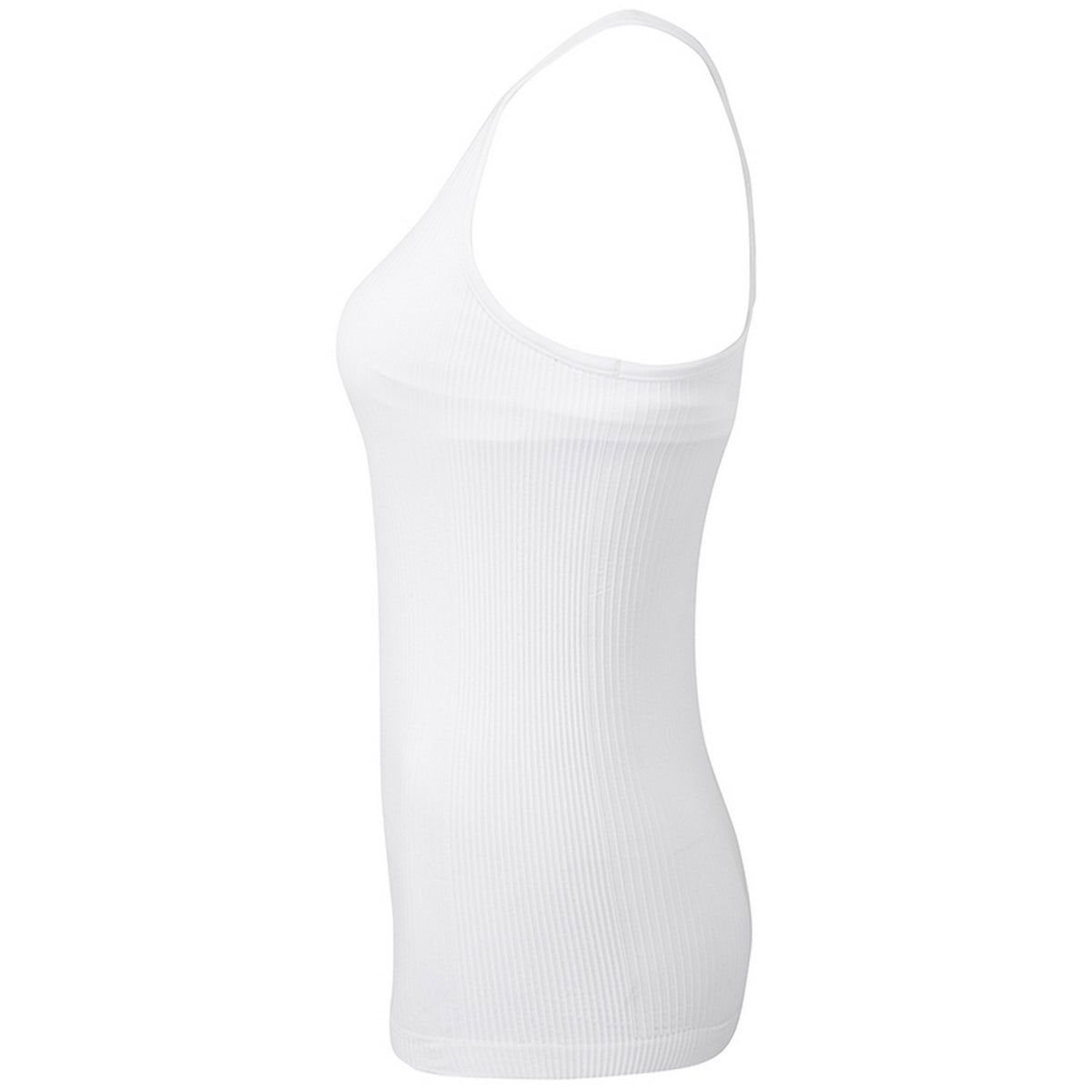 White - Side - TriDri Womens-Ladies Seamless 3D Fit Sculpt Vest