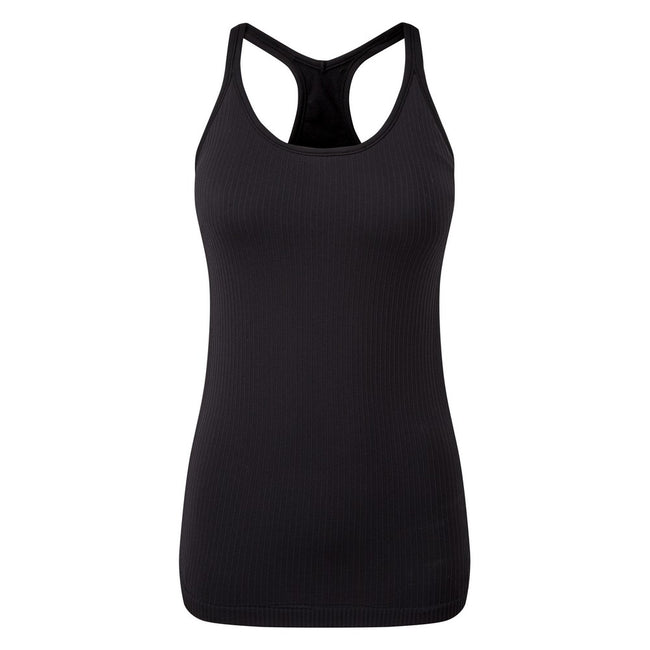 Black - Front - TriDri Womens-Ladies Seamless 3D Fit Sculpt Vest