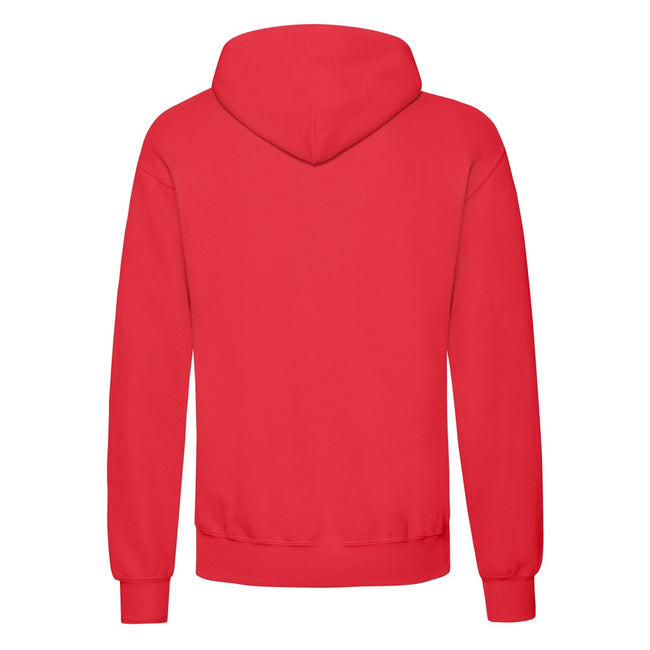 Red - Back - Fruit Of The Loom Unisex Adults Classic Hooded Sweatshirt