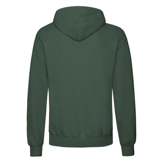 Bottle Green - Back - Fruit Of The Loom Unisex Adults Classic Hooded Sweatshirt