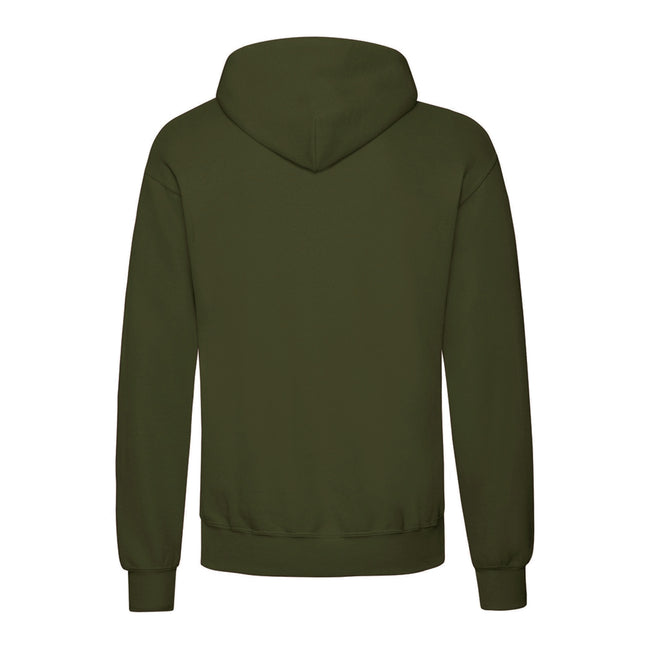 Classic Olive - Back - Fruit Of The Loom Unisex Adults Classic Hooded Sweatshirt