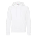 White - Front - Fruit Of The Loom Unisex Adults Classic Hooded Sweatshirt