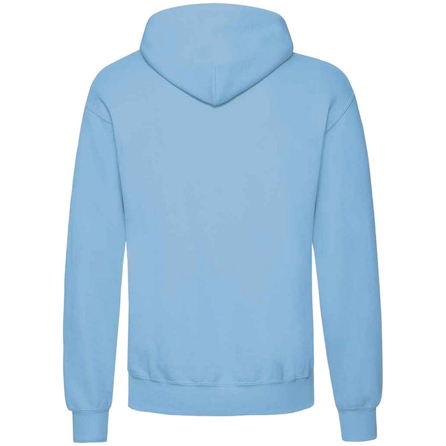 Sky Blue - Back - Fruit Of The Loom Unisex Adults Classic Hooded Sweatshirt