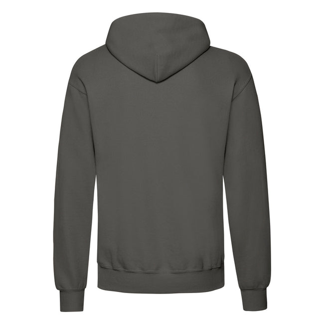 Light Graphite - Back - Fruit Of The Loom Unisex Adults Classic Hooded Sweatshirt