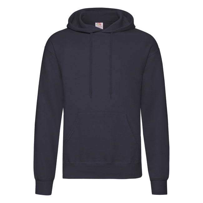 Deep Navy - Front - Fruit Of The Loom Unisex Adults Classic Hooded Sweatshirt