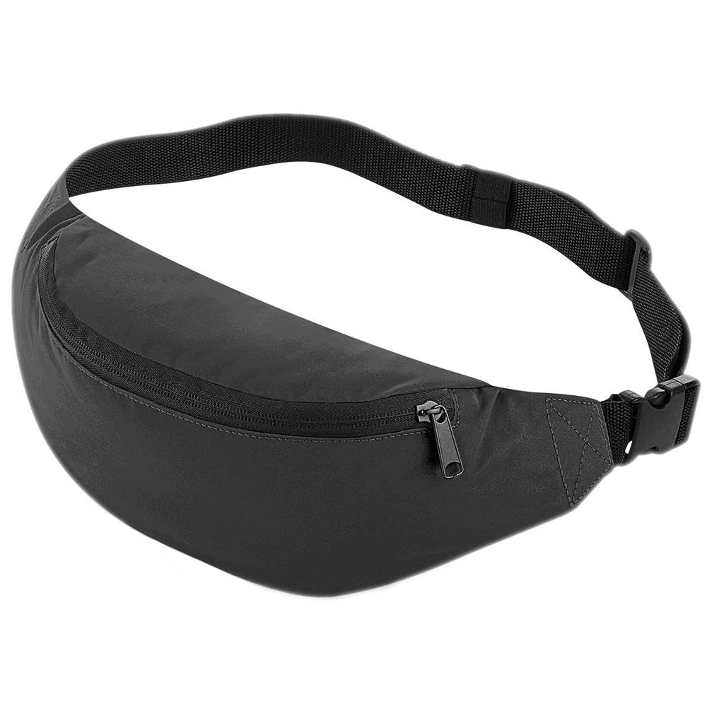 Black Reflective - Back - Bagbase Reflective Belt Bag