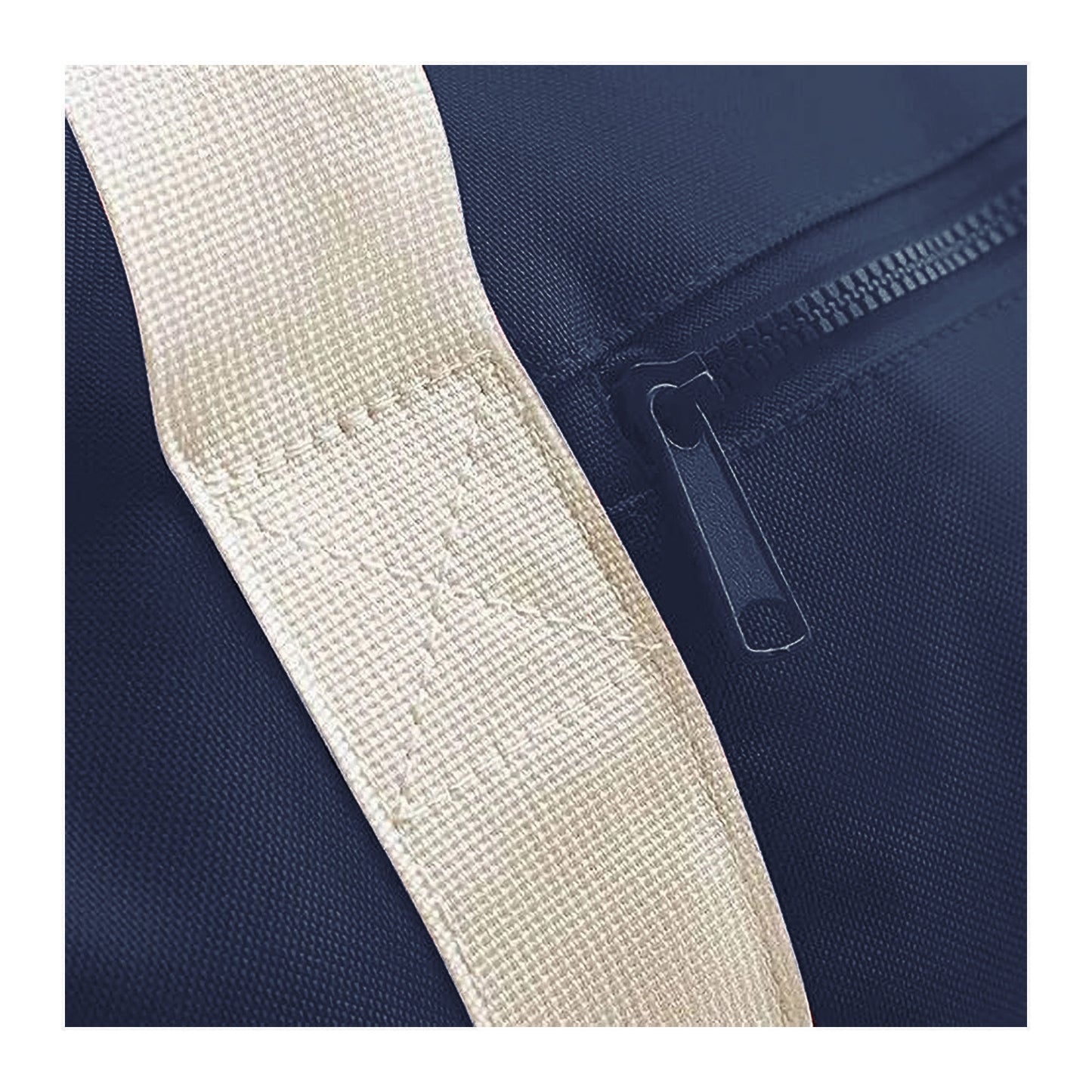 French Navy-Off White - Back - Bagbase Original Barrel Bag