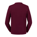 Burgundy - Back - Russell Adults Unisex Pure Organic Reversible Sweatshirt