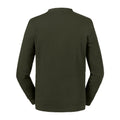 Dark Olive - Back - Russell Adults Unisex Pure Organic Reversible Sweatshirt
