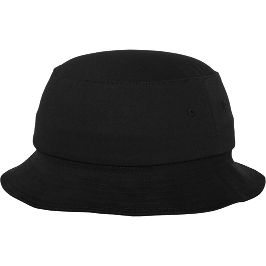 Black - Front - Flexfit By Yupoong Adults Unisex Cotton Twill Bucket Hat