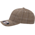Brown-Khaki - Side - Flexfit By Yupoong Glen Check Cap