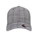 Black-White - Front - Flexfit By Yupoong Glen Check Cap