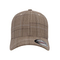 Brown-Khaki - Front - Flexfit By Yupoong Glen Check Cap