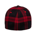 Black-Red - Back - Flexfit By Yupoong Tartan Plaid Cap