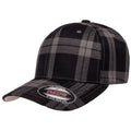 Black-Grey - Lifestyle - Flexfit By Yupoong Tartan Plaid Cap