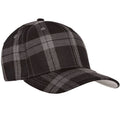 Black-Grey - Pack Shot - Flexfit By Yupoong Tartan Plaid Cap