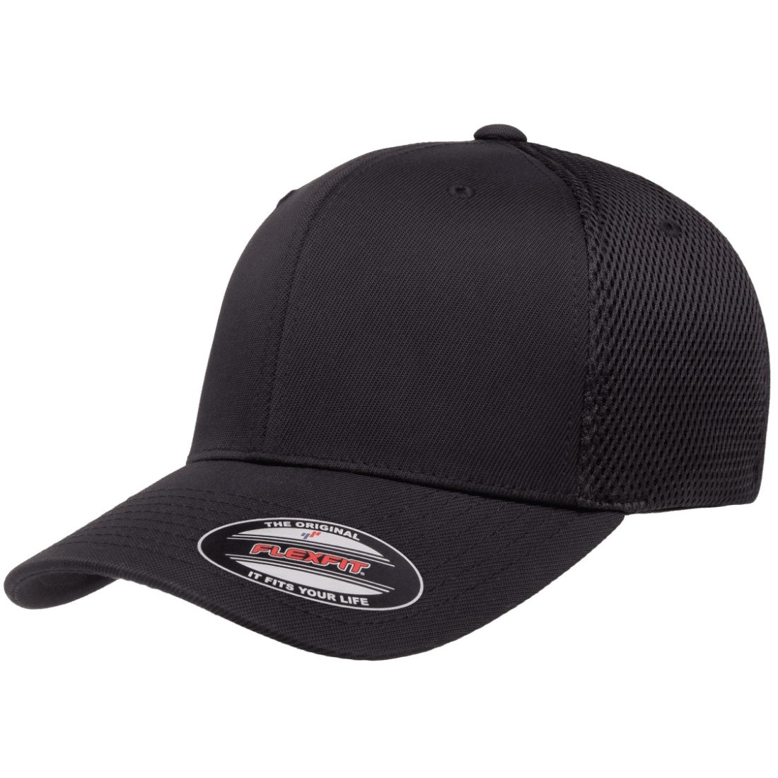 Black - Pack Shot - Flexfit By Yupoong Flexfit Tactel Mesh Cap