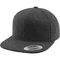 Dark Grey - Front - Flexfit By Yupoong Melton Wool Snapback Cap