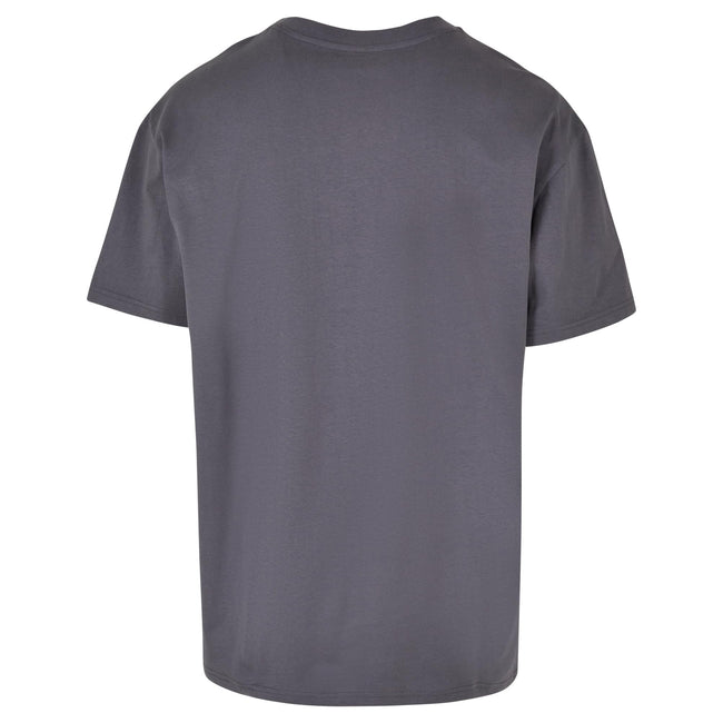 Dark Grey - Back - Build Your Brand Unisex Adults Heavy Oversized Tee