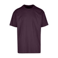 Plum Purple - Front - Build Your Brand Unisex Adults Heavy Oversized Tee