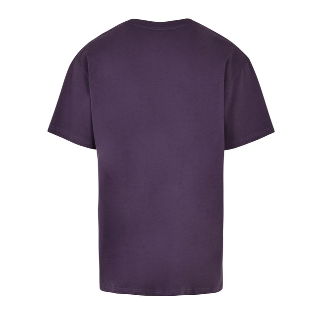 Purple Night - Back - Build Your Brand Unisex Adults Heavy Oversized Tee